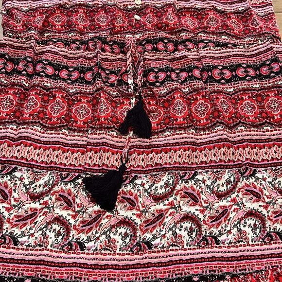 Woman’s Cupshe Boho Cinch Waist Mini Dress Size Large - Picture 8 of 8